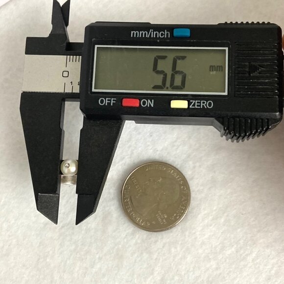 Sterling Silver 925 GA 5MM Hammered Genuine White Pearl Band Ring Sz 6.5 - Picture 14 of 16